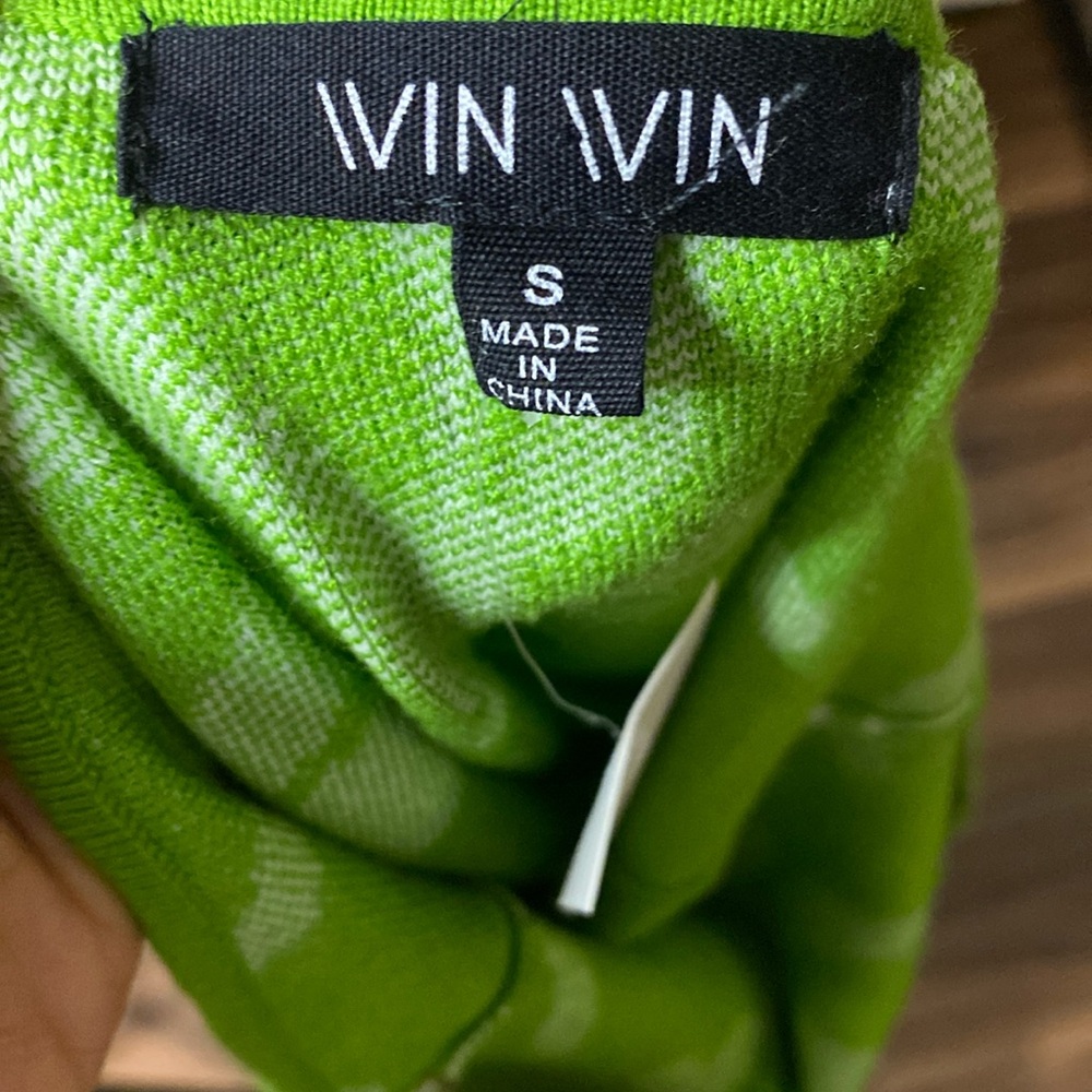 NWT Win WIn Floral Green White Halter Sweater Button Down Maxi Dress S - Picture 4 of 11